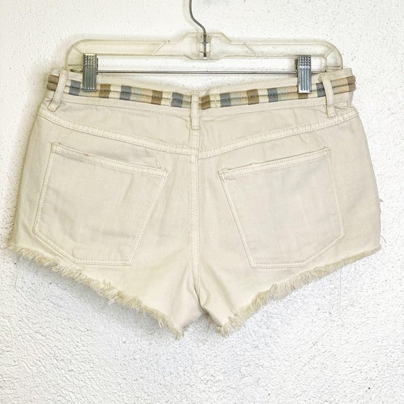 Free People Denim Embroidered Waist Shorts 26 - Picture 6 of 8